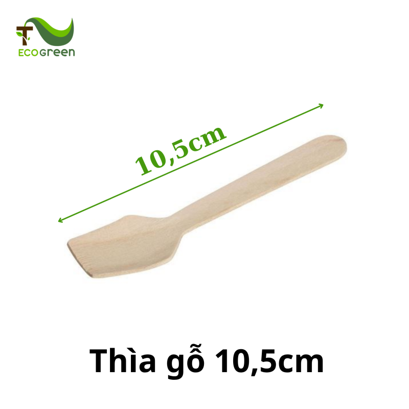 Thìa gỗ vuông 10,5cm