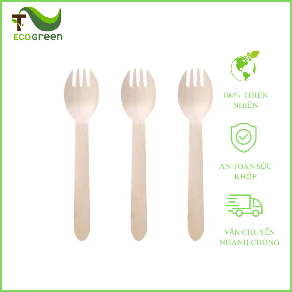 Dĩa gỗ tròn dùng 1 lần - 16cm